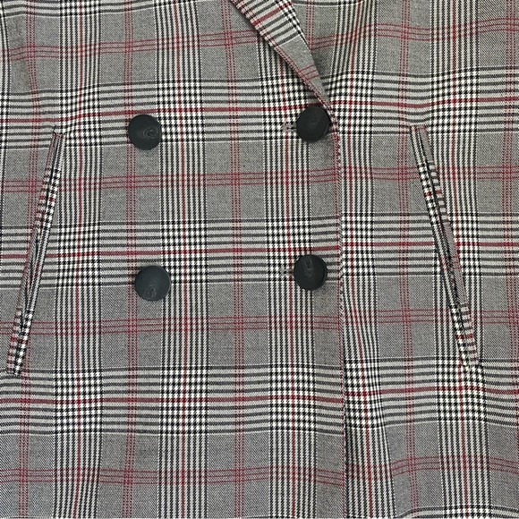NWOT Zara basic gray plaid checkered coat blazer XS - Picture 11 of 13
